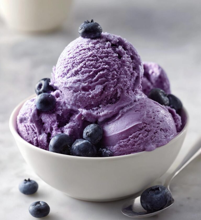 Blåbärsglass med vanilj