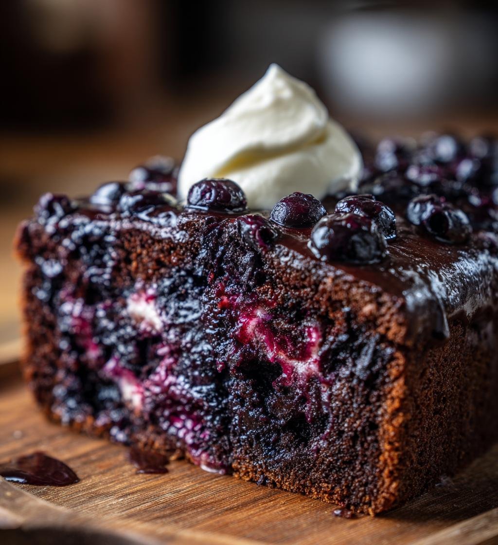 Blåbärskladdkaka - detail 1