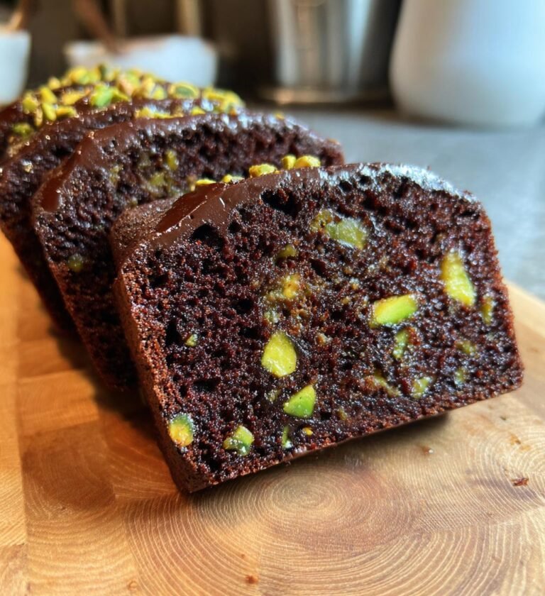 Choklad- och pistagekaka