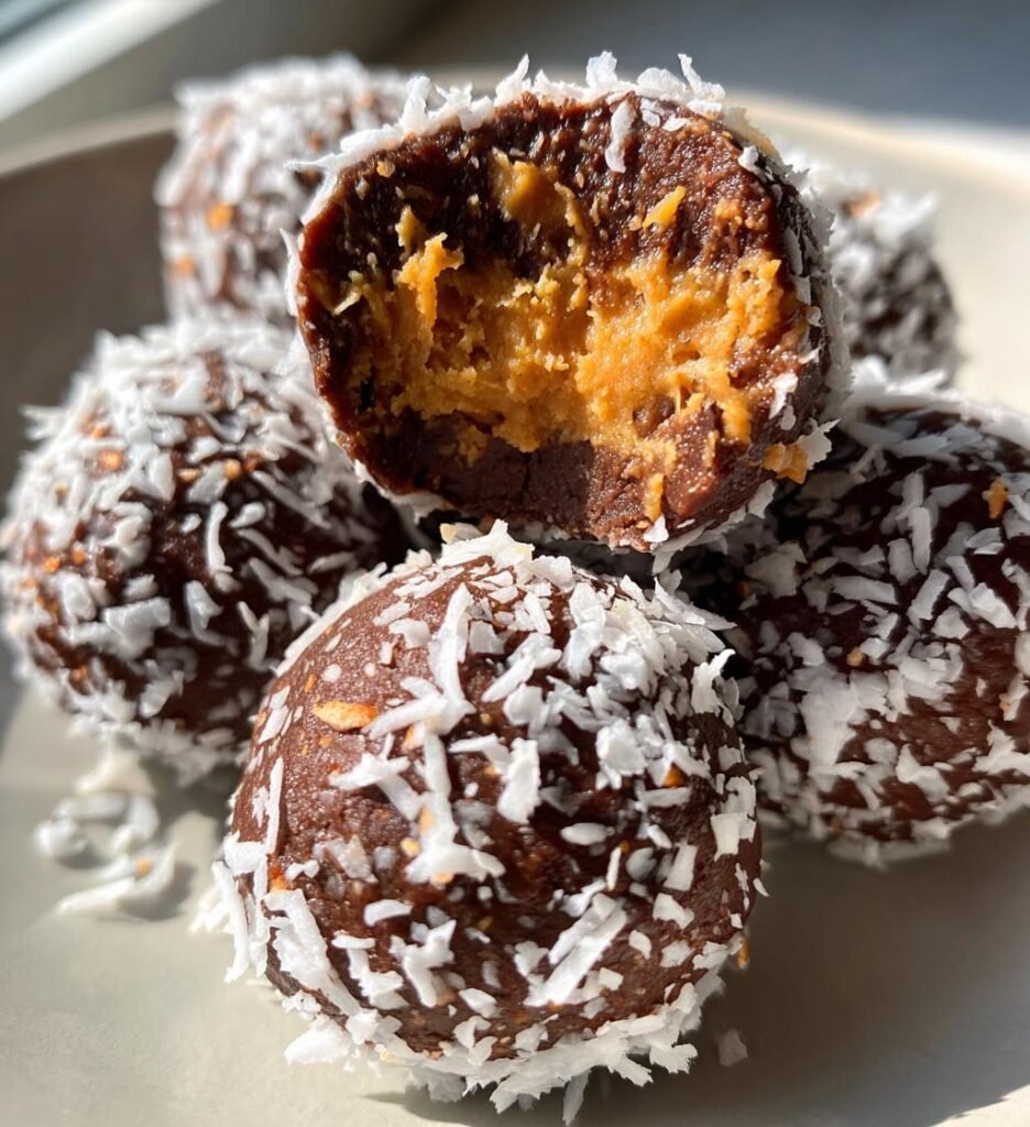 Chokladbollar med jordnötssmör