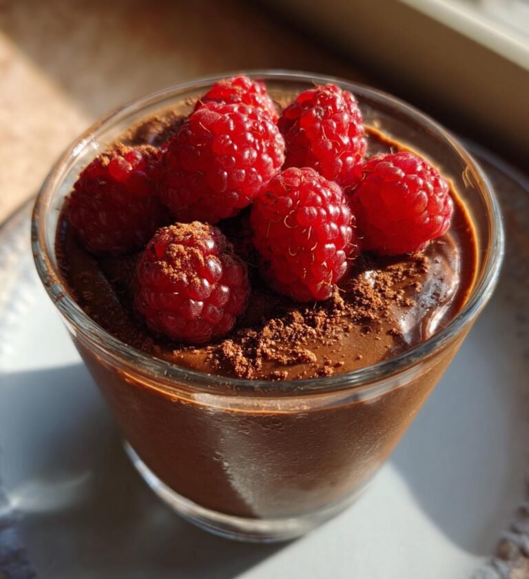 Chokladmousse med hallon