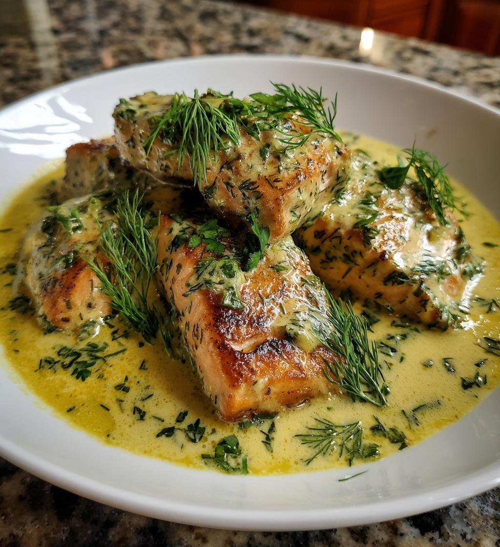 Lax i krämig dillsås - detail 1