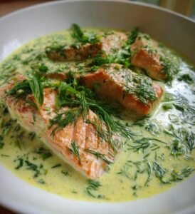 Lax i krämig dillsås