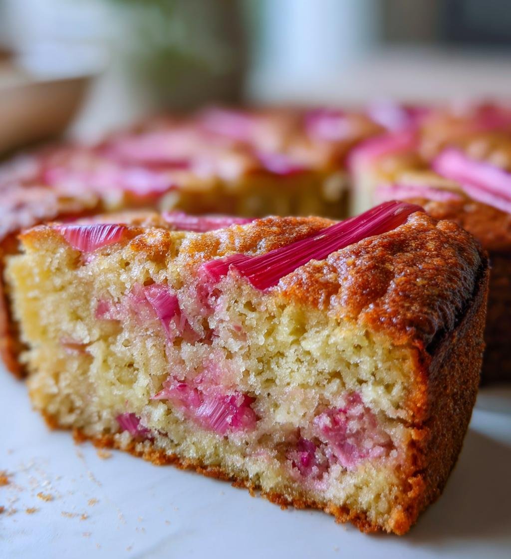 Rabarberkaka med mandelmassa - detail 1