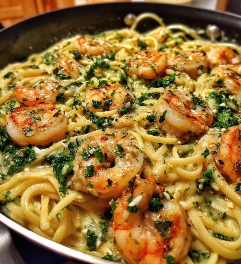 Räkpasta med vitlök