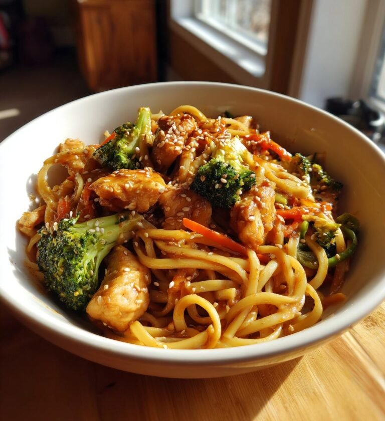 Sesamnudlar med kyckling