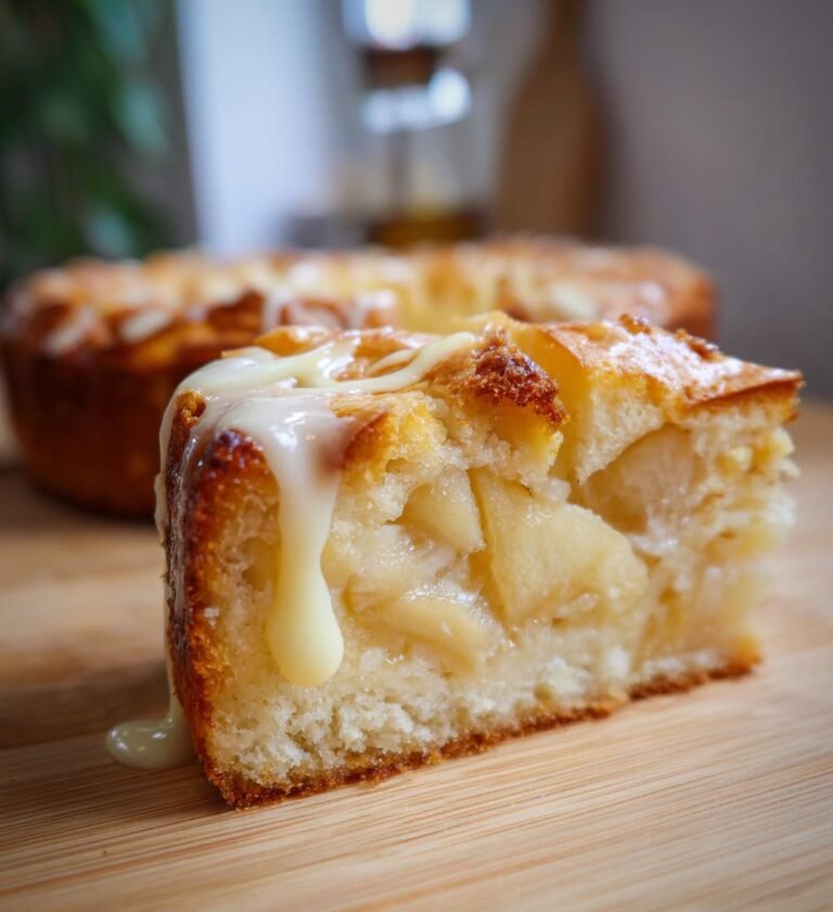 Äppelkaka med vaniljsås