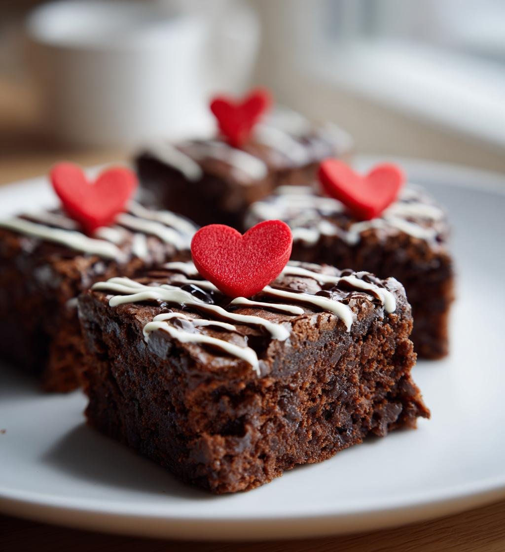 Brownies med hjärtdekoration - detail 1