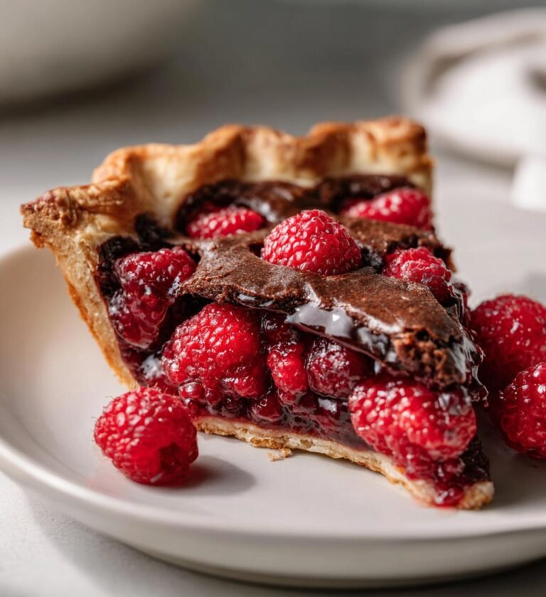 Choklad- och hallonpaj