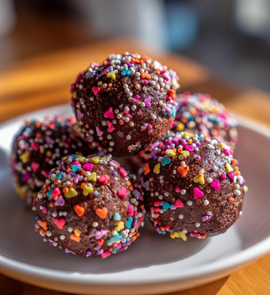 Chokladbollar med hjärtströssel - detail 1