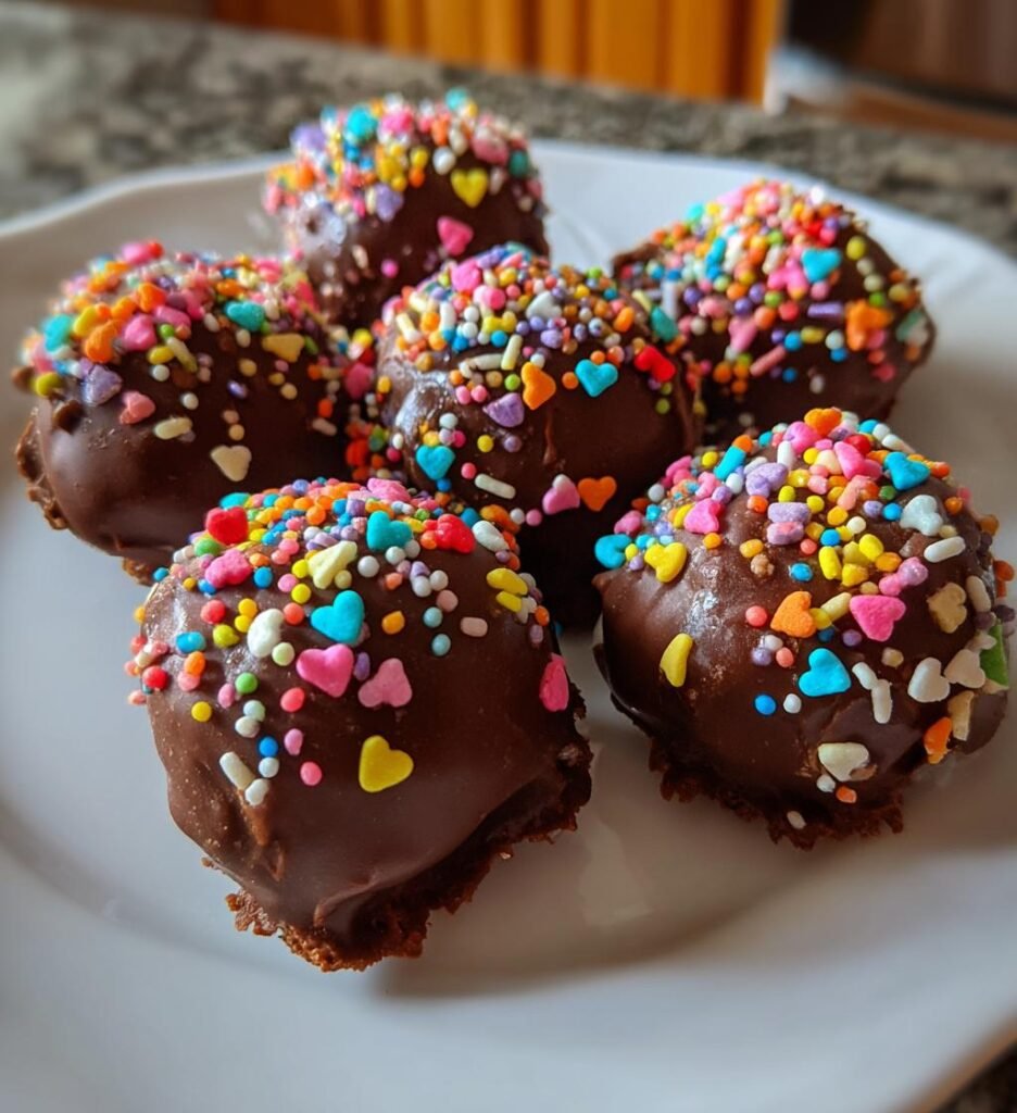 Chokladbollar med hjärtströssel