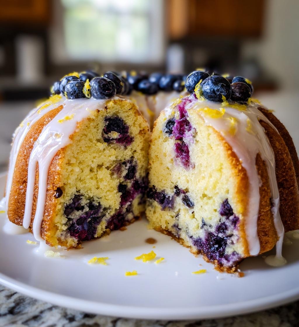 Citron- och blåbärskaka - detail 1