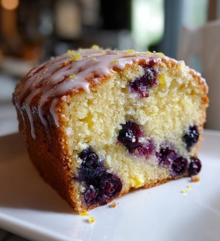 Citron- och blåbärskaka