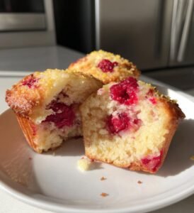 Citron- och hallonmuffins