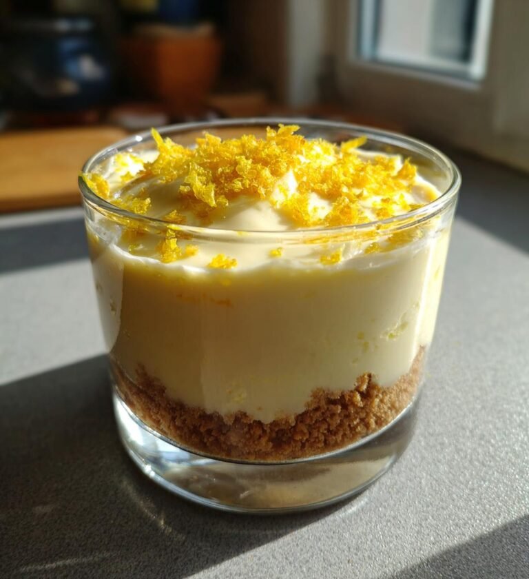 Citroncheesecake i glas
