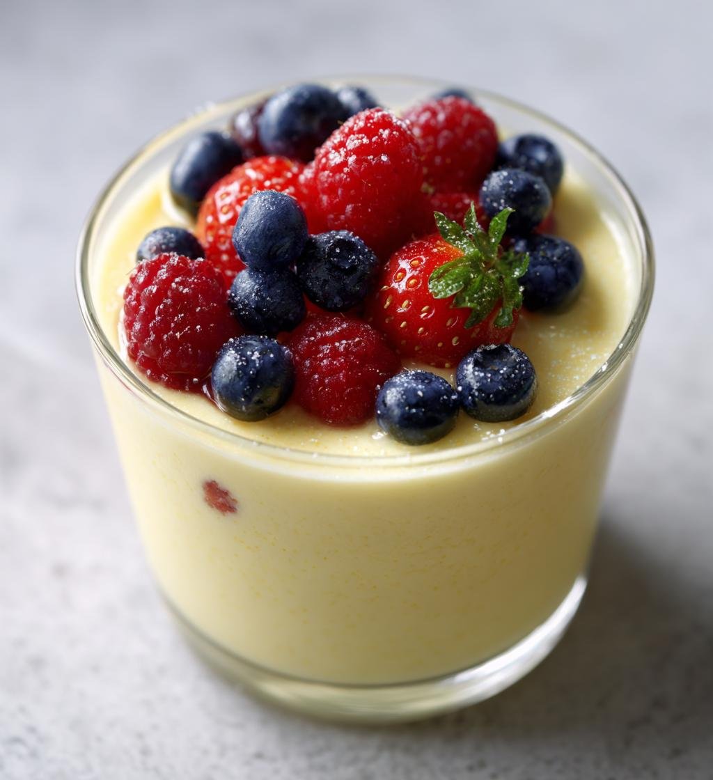 Citronmousse med bär - detail 1