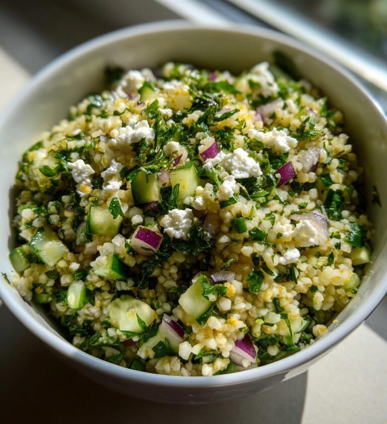 Fräsch bulgursallad med örter