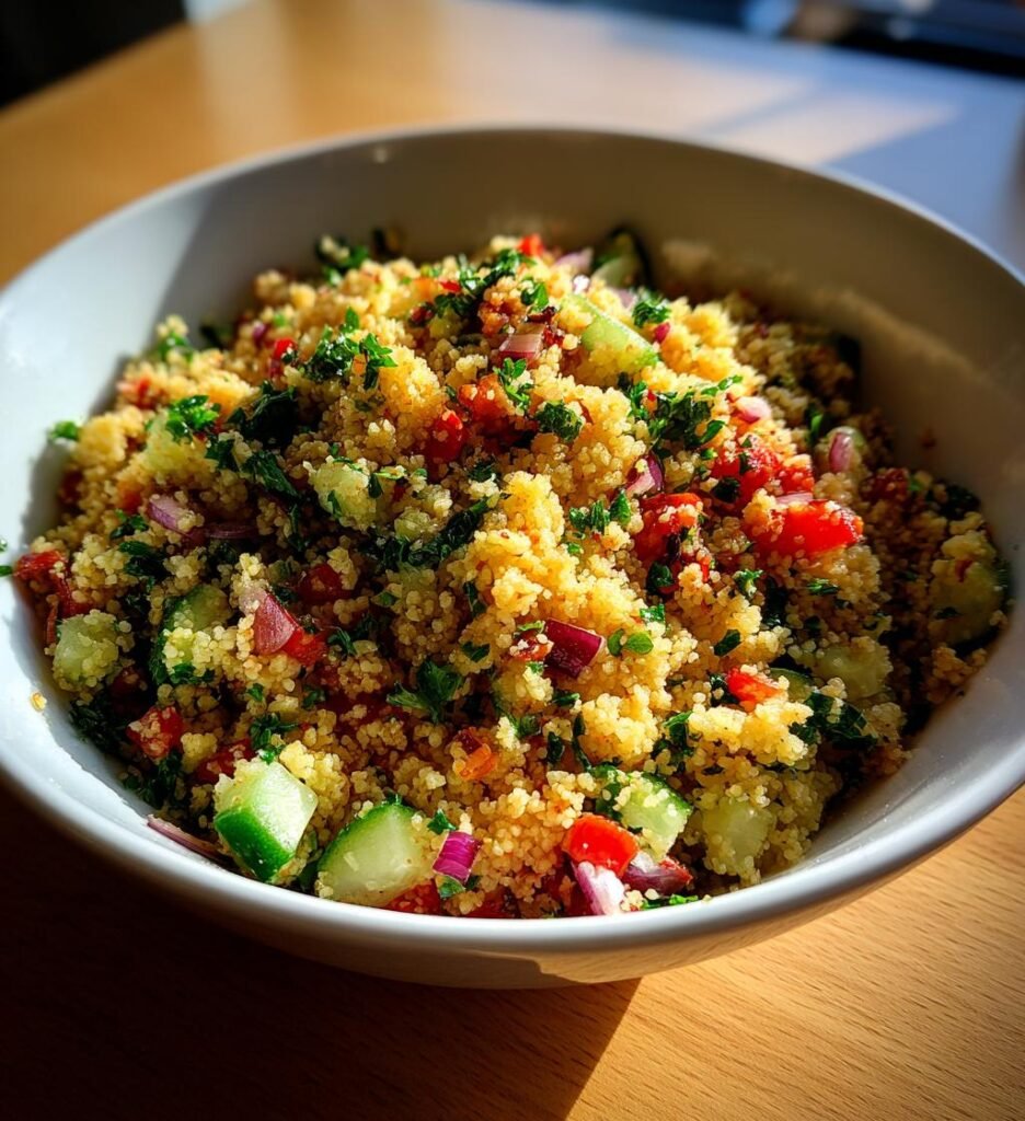 Fräsch couscoussallad med grönsaker