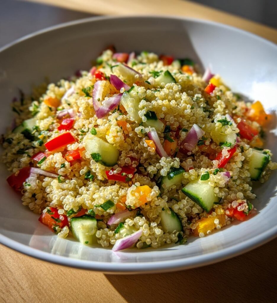 Fräsch quinoasallad med grönsaker