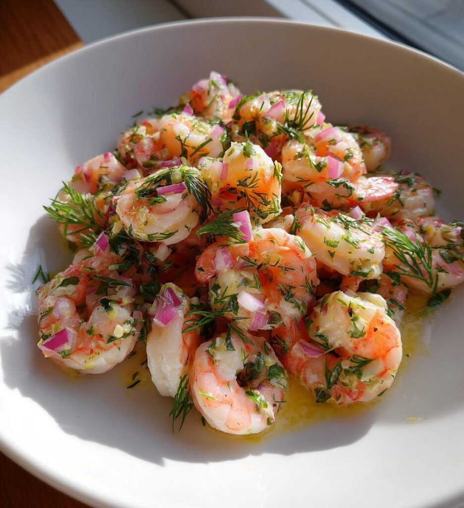 Fräsch räksallad med citron