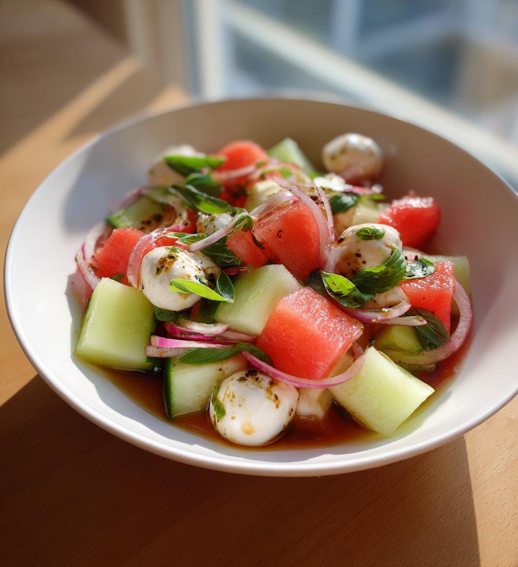 Fräsch sallad med melon och mozzarella - detail 1