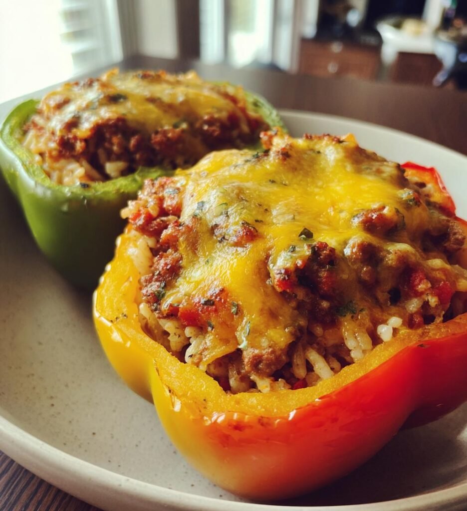 Fyllda Paprikor med Köttfärs och Ost