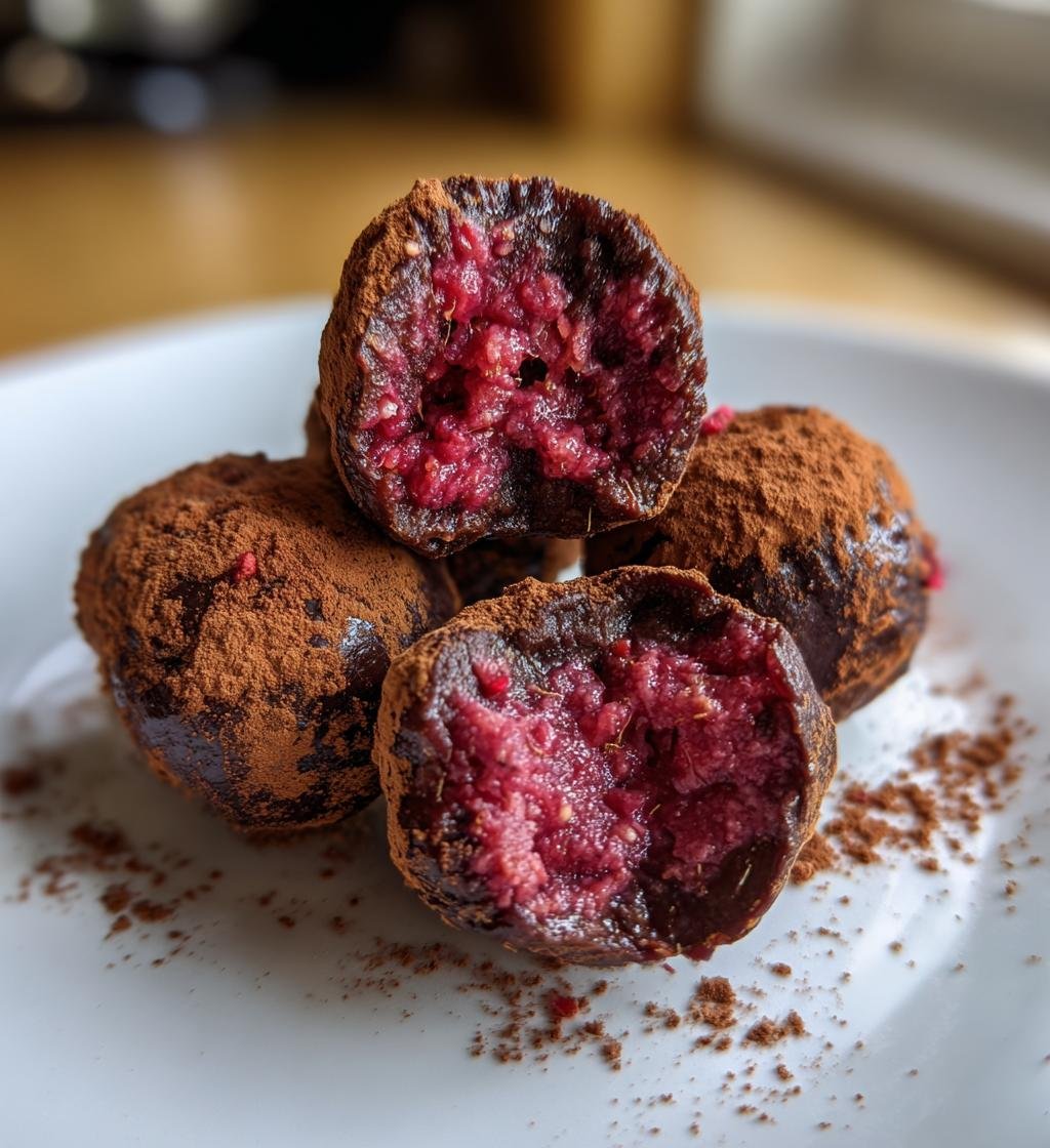 Hallon- och chokladtryfflar - detail 1