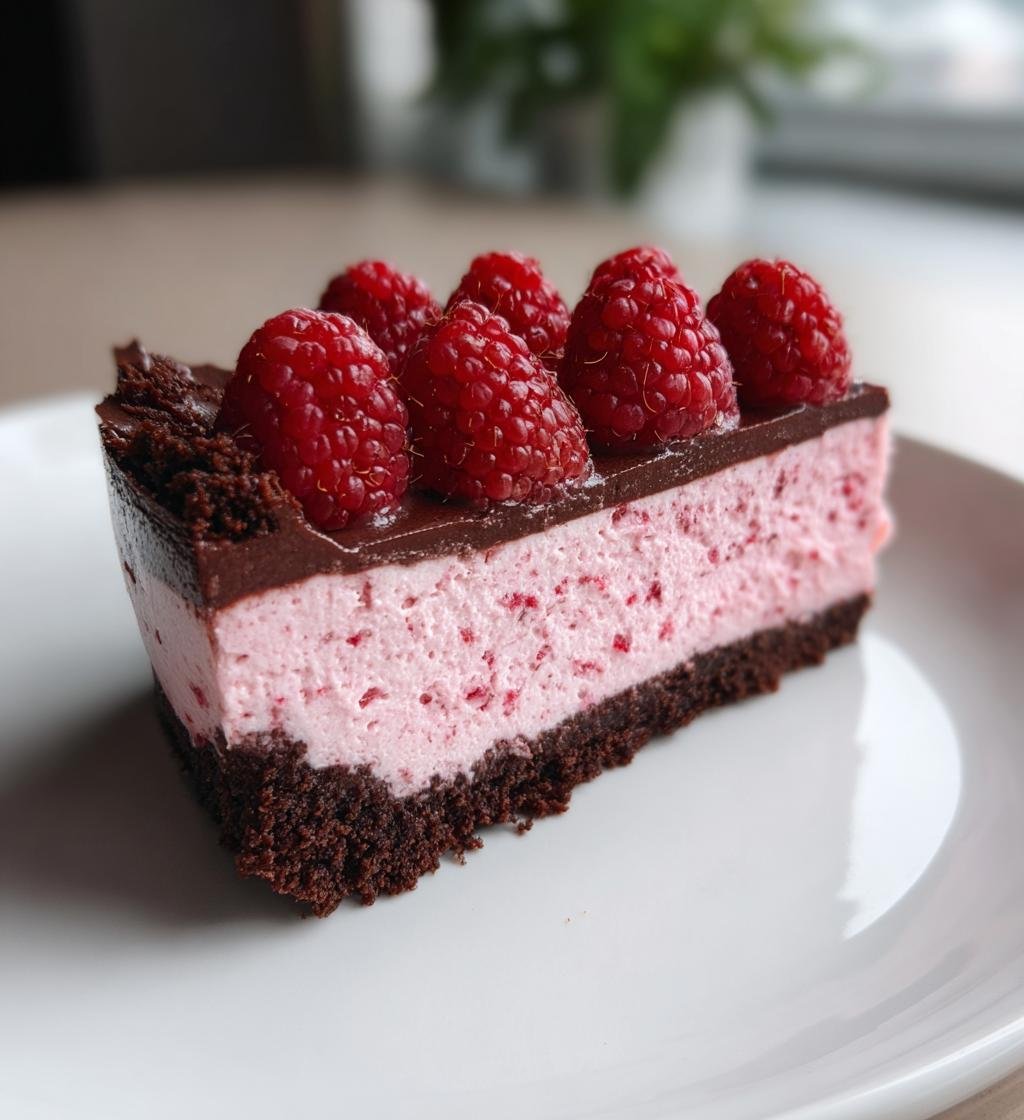 Halloncheesecake med chokladbotten - detail 1