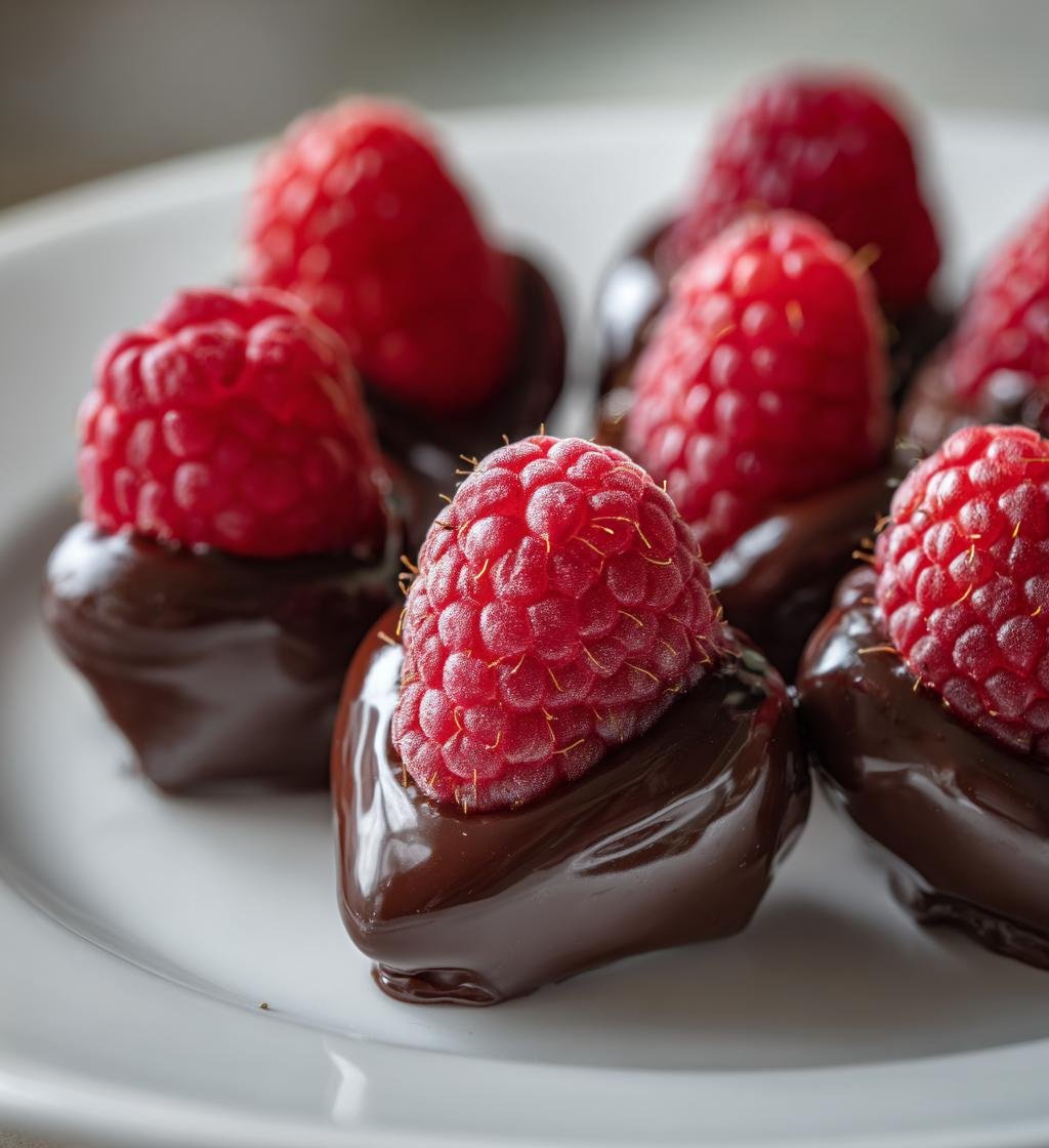 Hallonhjärtan i mörk choklad - detail 1