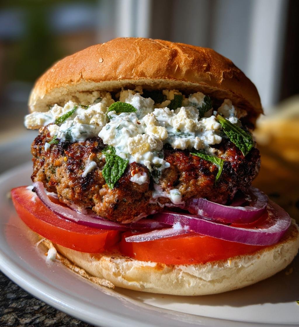 Hemgjord Lammburger med Fetaost, Mynta och Tzatziki - detail 1
