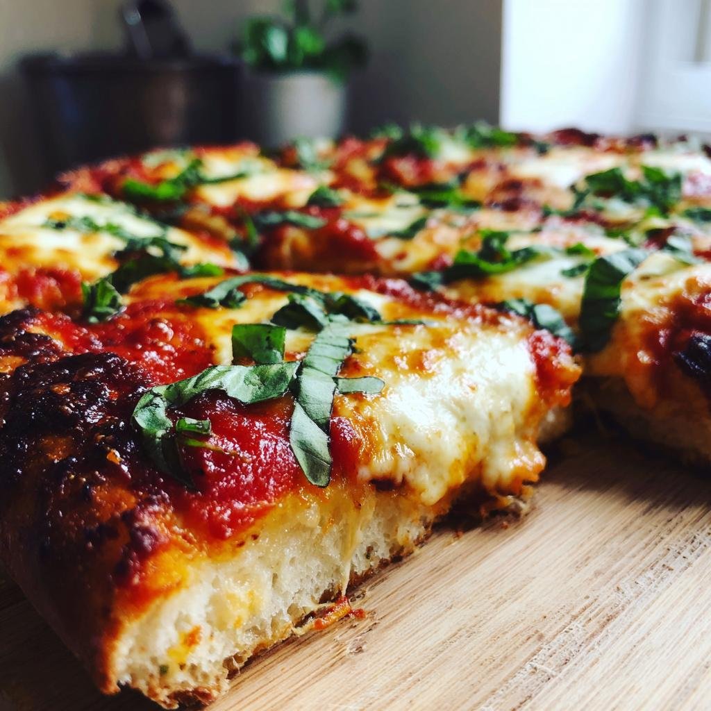 Hemgjord Margheritapizza med Buffelmozzarella och Färsk Basilika - detail 1