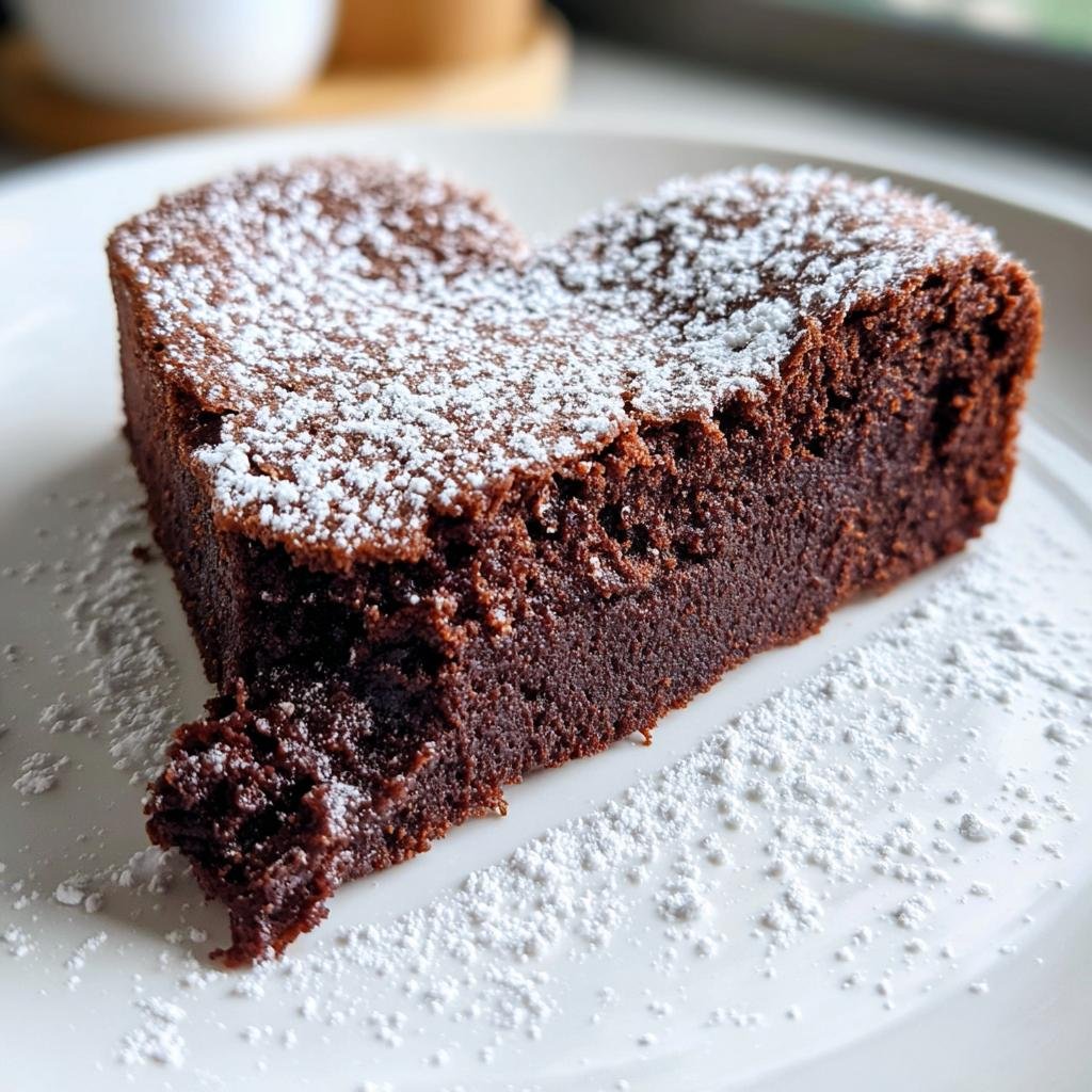 Hjärtformad kladdkaka - detail 1