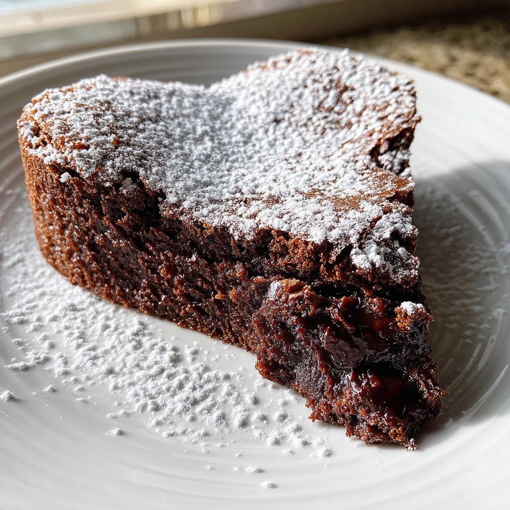 Hjärtformad kladdkaka