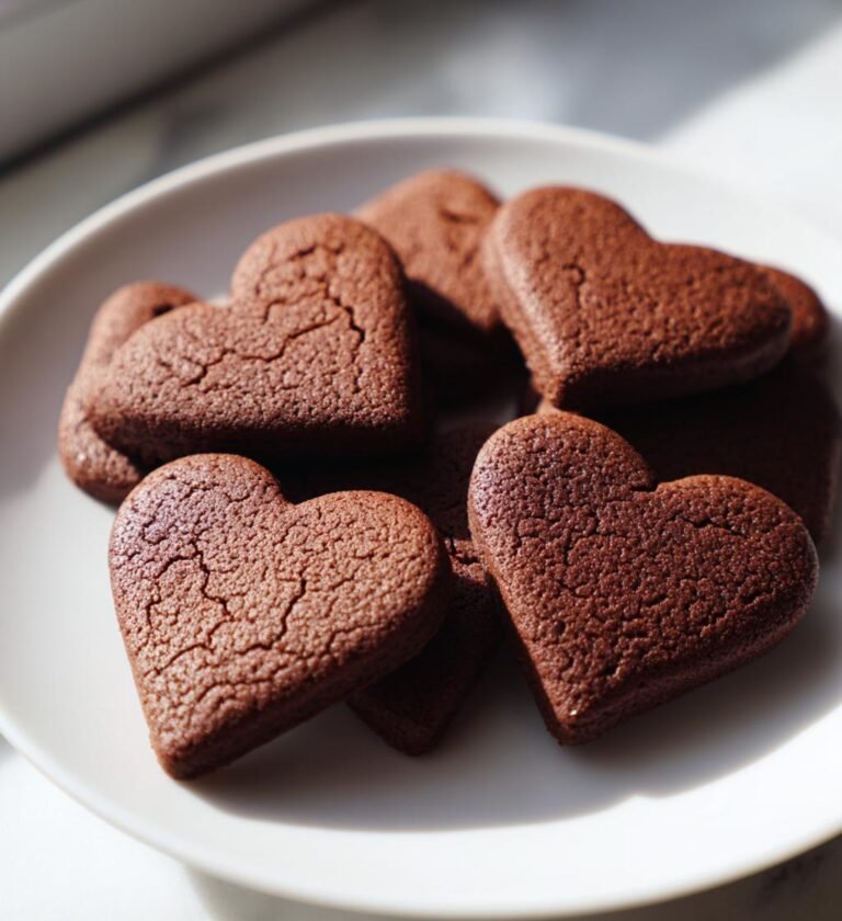 Hjärtformade chokladkakor