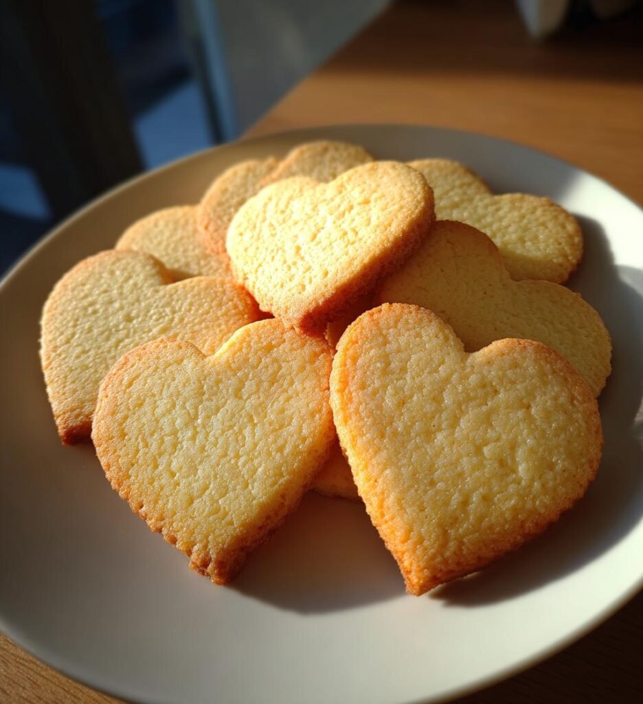 Hjärtformade vaniljkakor