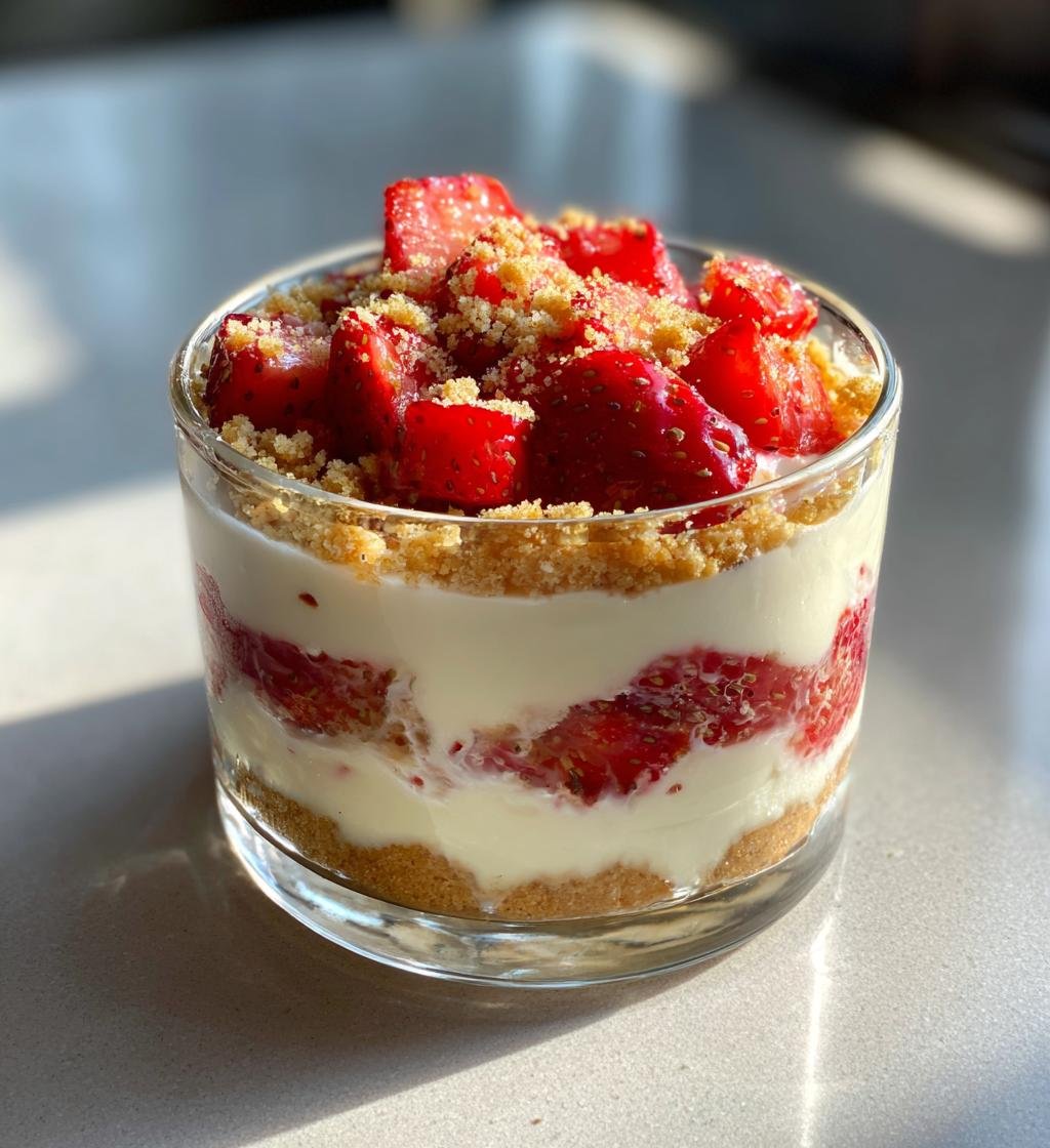 Jordgubbscheesecake i glas - detail 1