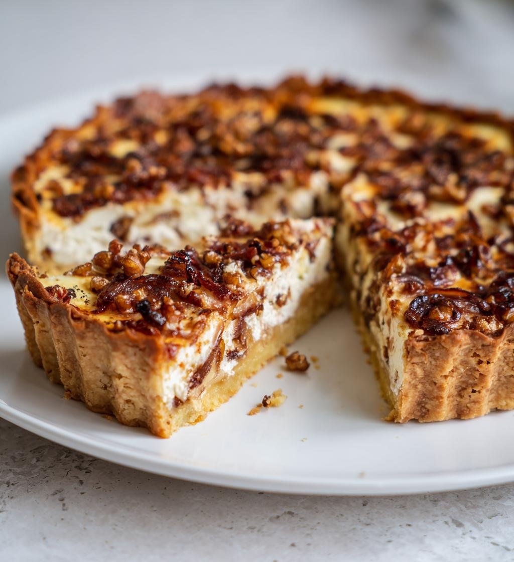 Karamelliserad Lökpaj med Getost och Valnötter - detail 1