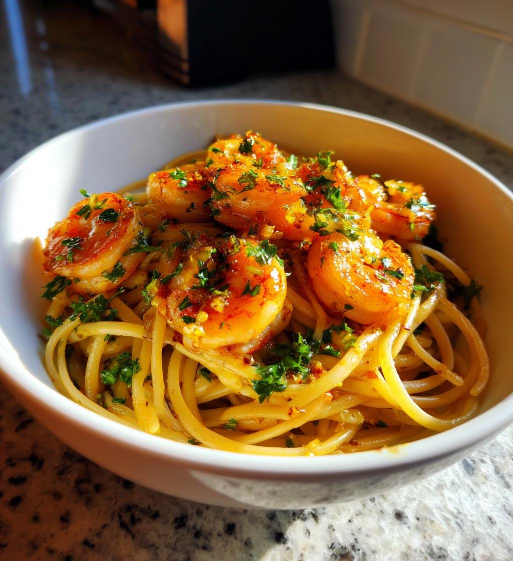 Karamelliserade Vitlöksscampi med Chili och Linguine - detail 1