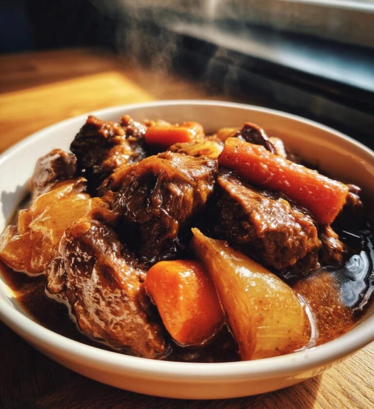 Klassisk Köttgryta med Morötter och Lök