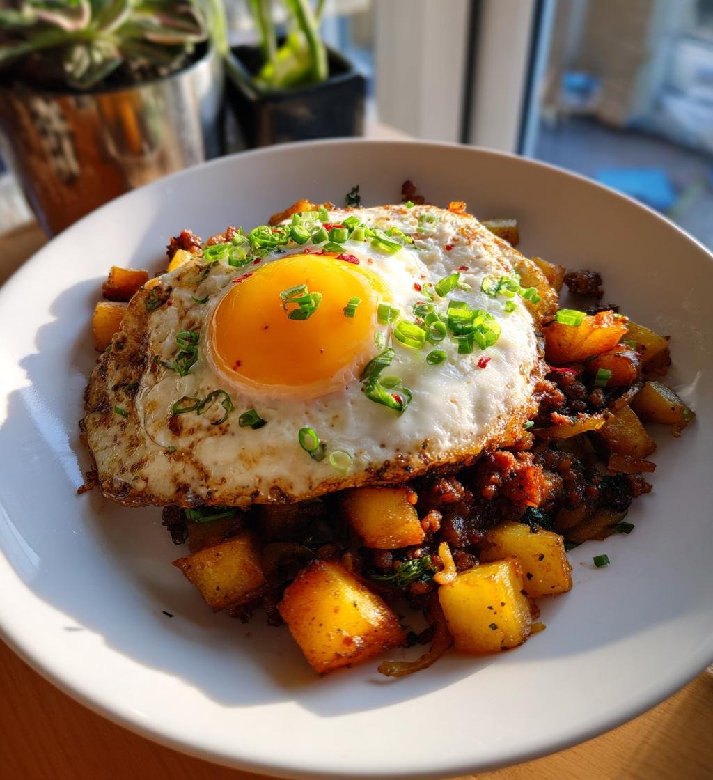 Klassisk Pytt i Panna med Stekt Ägg - detail 1