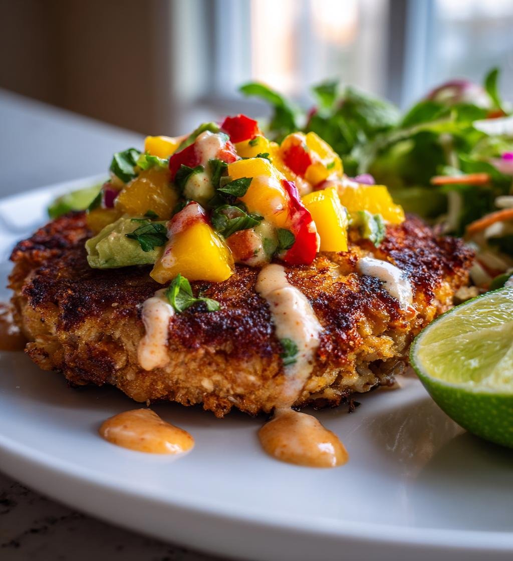 Krispiga Räkburgare med Mango- och Avokadosalsa, Chilikryddad Majonnäs och Limekål - detail 1