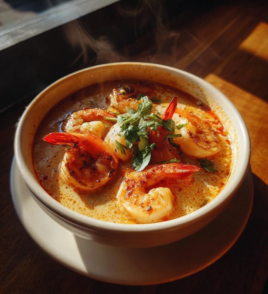 Krämig Kokosmjölkssoppa med Gamba och Citrongräs