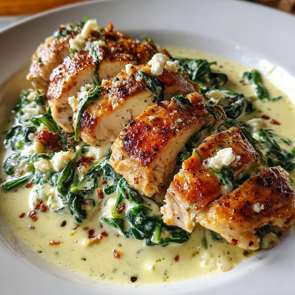 Krämig Kyckling med Spenat och Fetaost - detail 1