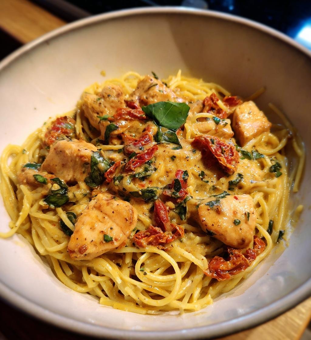 Krämig Kycklingpasta med Soltorkade Tomater - detail 1