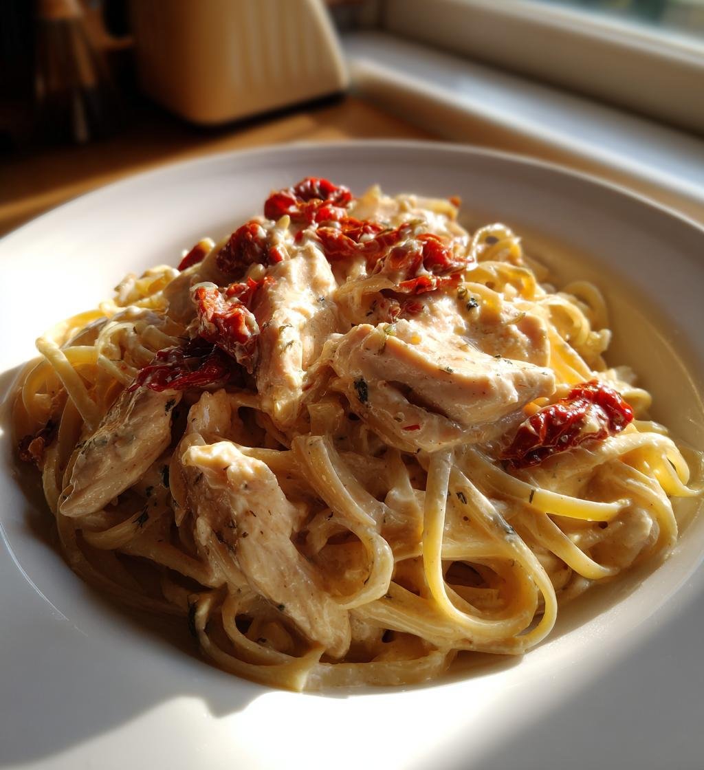 Krämig Kycklingpasta med Soltorkade Tomater - detail 1