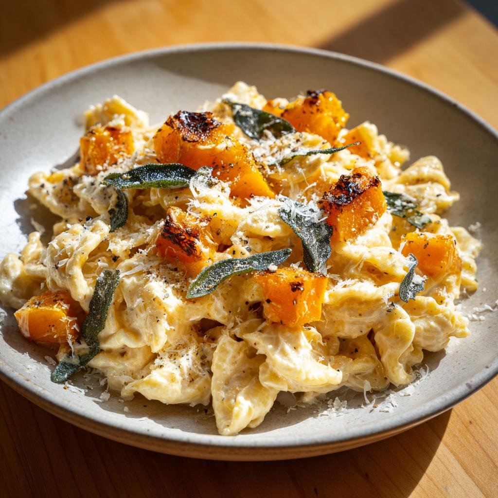 Krämig Pasta med Rostad Pumpa, Salvia och Brynt Smör - detail 1