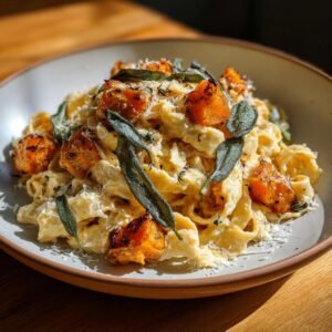 Krämig Pasta med Rostad Pumpa, Salvia och Brynt Smör