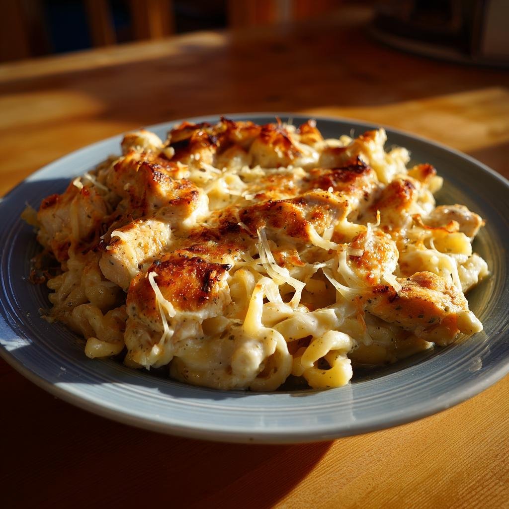 Krämig Pastagratäng med Kyckling och Ost