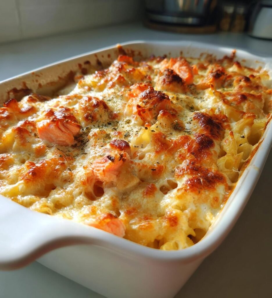 Krämig Pastagratäng med Lax