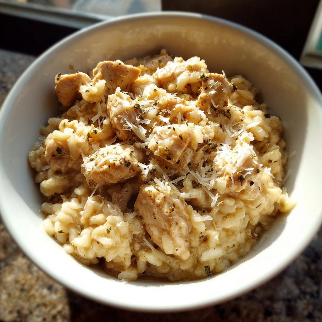 Krämig Risotto med Kyckling